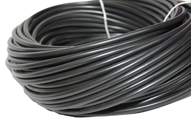 Hilark Câble d’alarme rond, électrique, flexible (câble), installation OMY H03VV-F 4×0,75 mm2 noir 25m