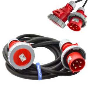 Câble d’extension électrique en caoutchouc H07RN-F 5×2,5 mm2 IP67 16A 5m