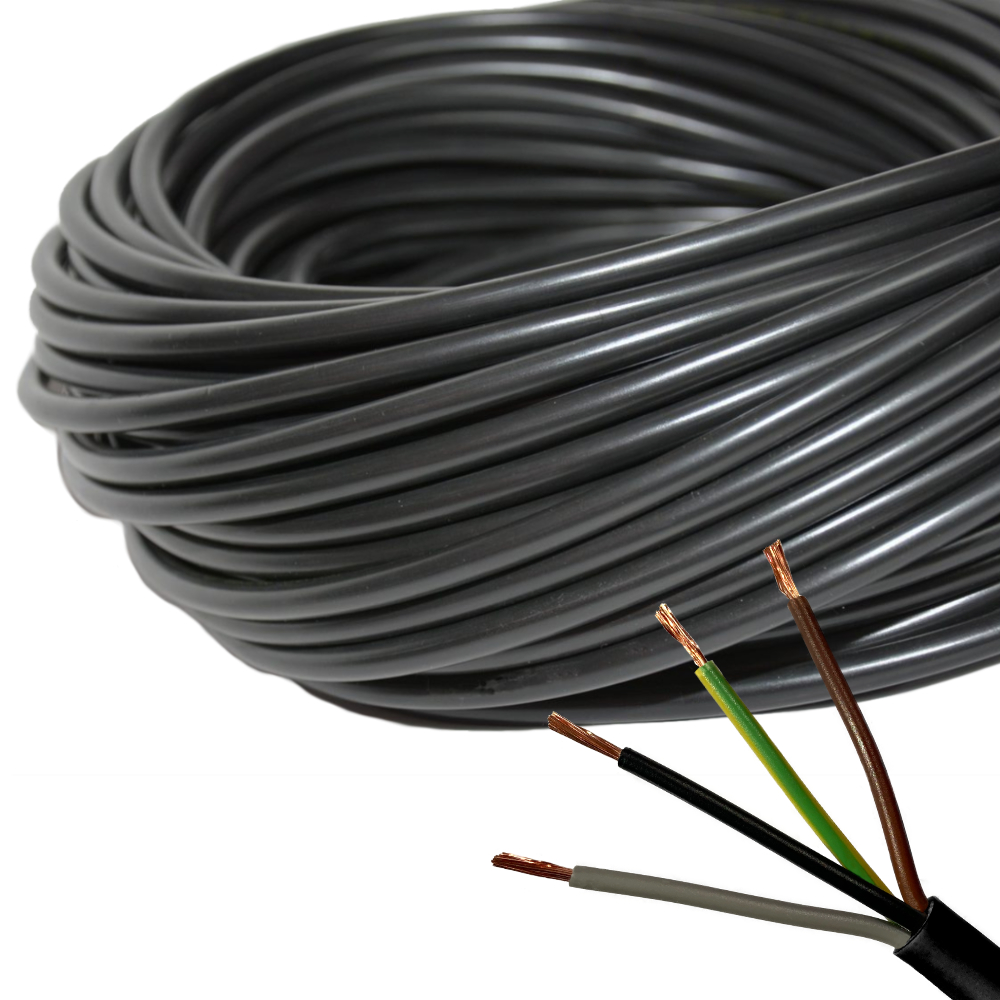 Câble H03VV-F OMY 4×0,5mm2 câble de signal, installation noir 100m