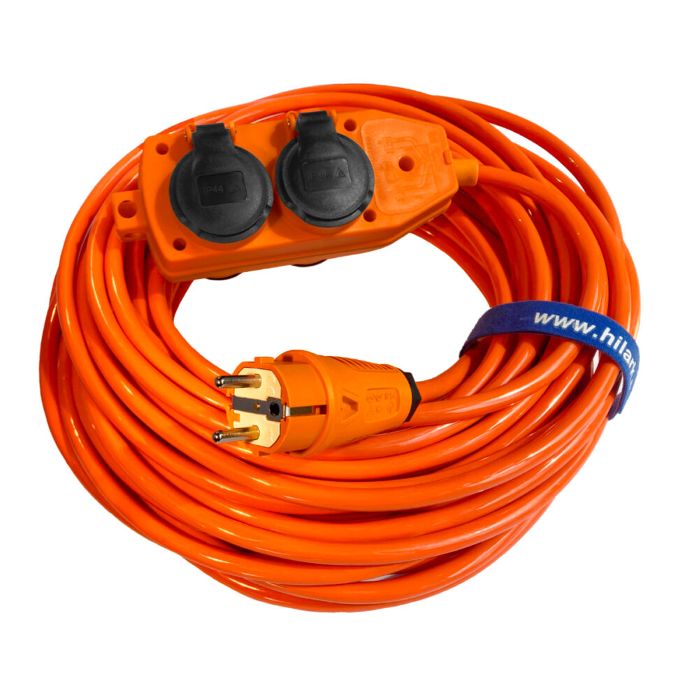 Enrouleur Cable Electrique H07BQ-F 3×2,5 rallonge électrique avec Bloc Prises Professionnelle 2m