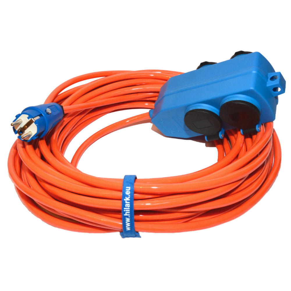 Enrouleur Cable Electrique H07BQ-F 3×2,5 rallonge électrique avec Bloc Prises Professionnelle 1m