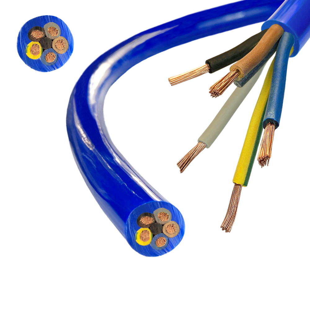 Câble PUR H07BQ-F 5×2,5 mm2 1m