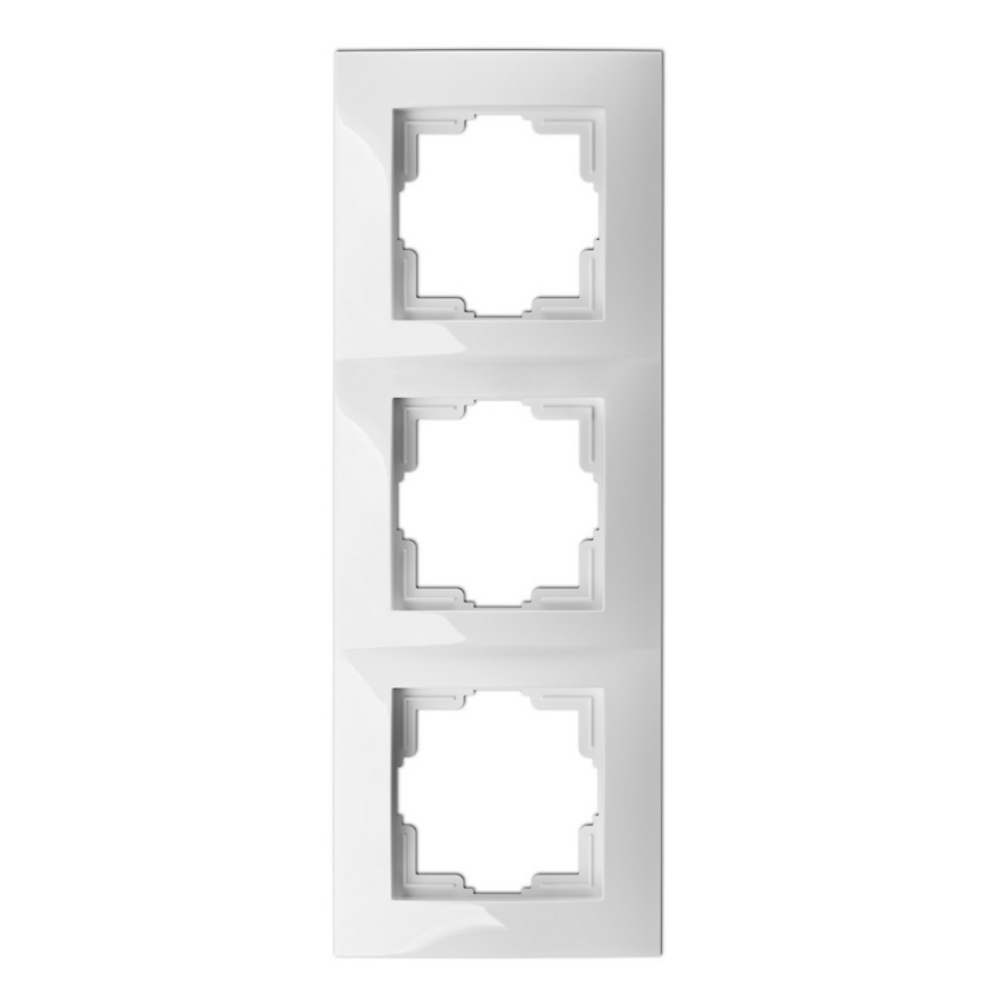 Cadre triple CARLA pour prises/interrupteurs blanc 1773-00 EPN vertical horizontal