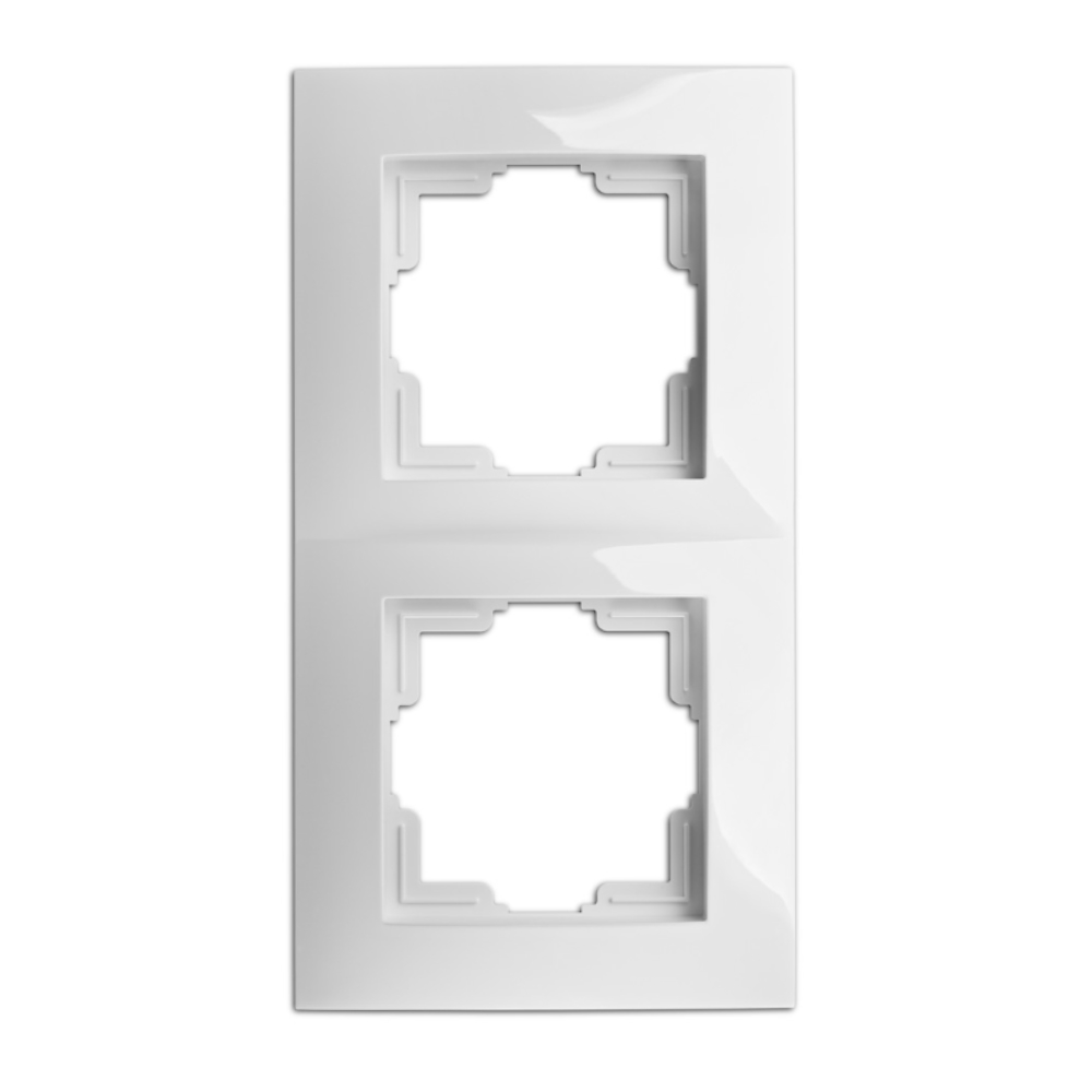 DOUBLE CADRE CARLA UPRIGHT HORIZONT pour prises et interrupteurs 1772-40 blanc EPN