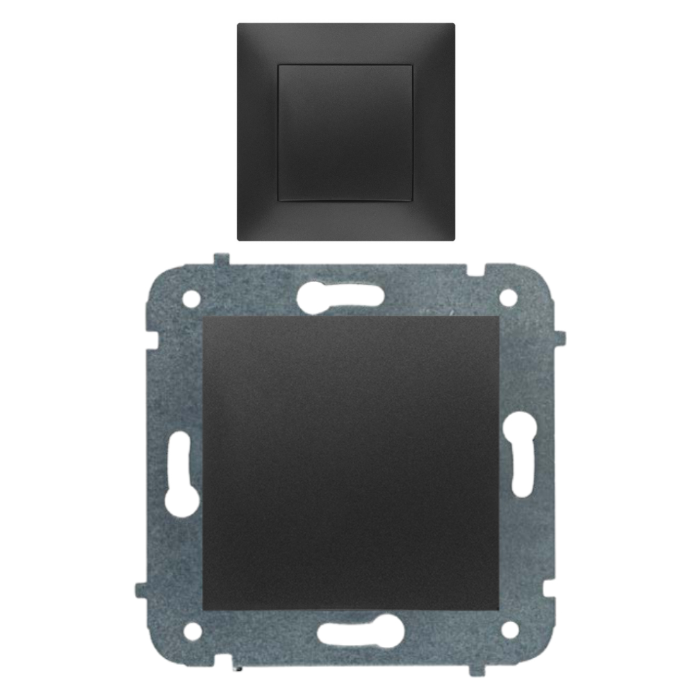 CARLA Interrupteur électrique unipolaire b/r 1710-09 noir EPN