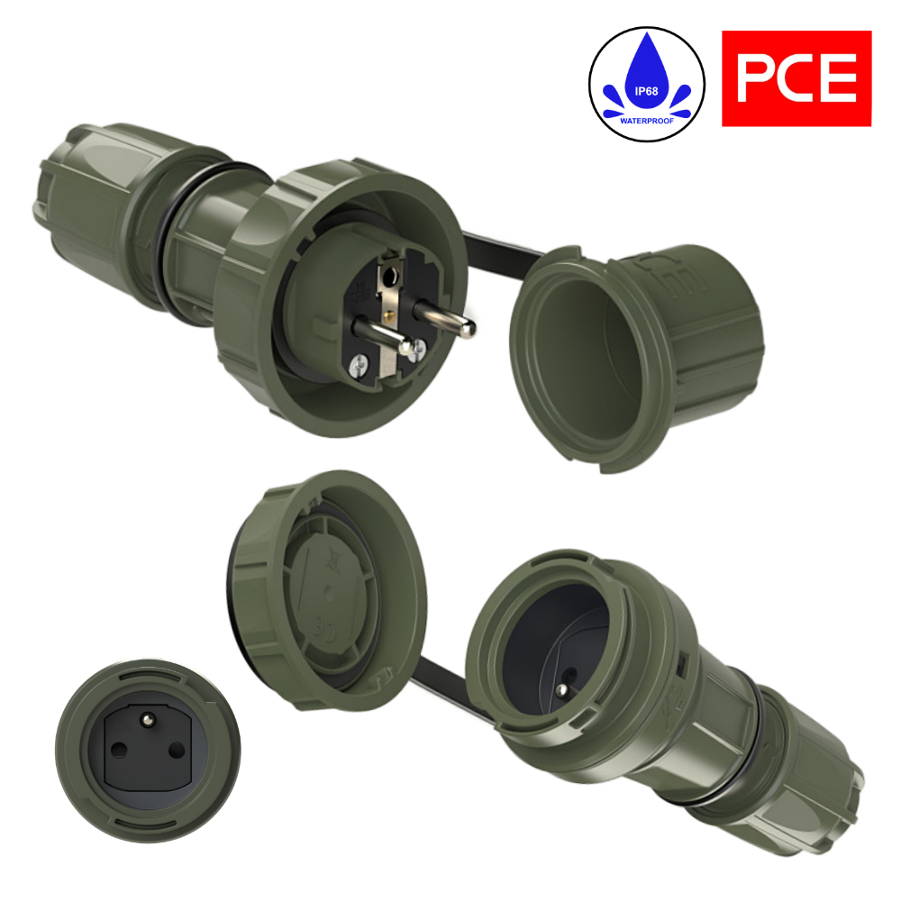 Câble d&rsquo;extension en caoutchouc H07RN-F 3x4mm² IP68 1m