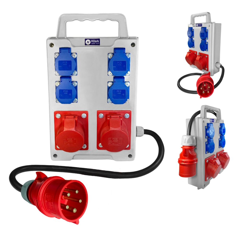 Distributeurs de chantier - boîtiers portables 1x32A 1x16A 4x230 PCE IP44/54