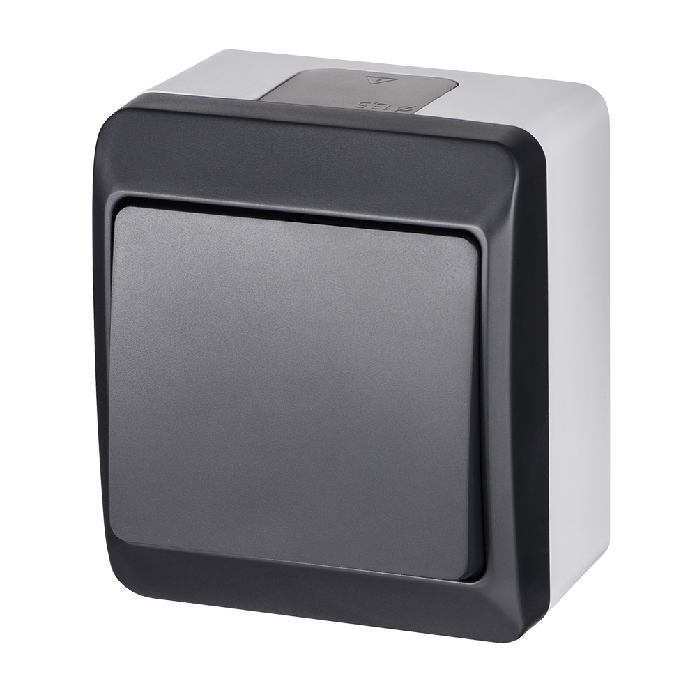 HERMES IP44 classic 1 pôle anthracite interrupteur bidirectionnel EPN
