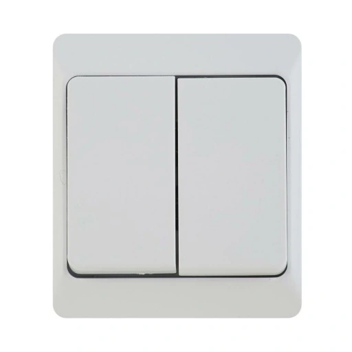 Interrupteur étanche en saillie HERMES IP44, va-et-vient, blanc, EPN