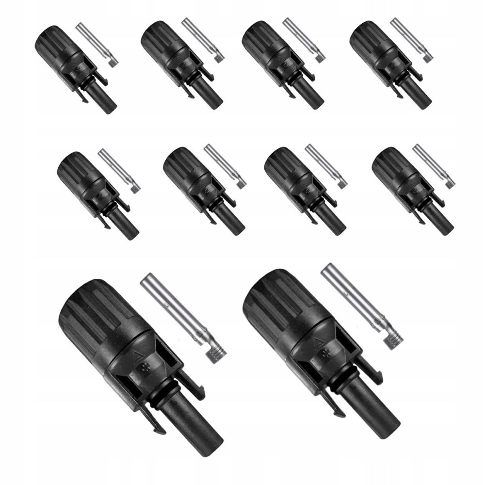Connecteur MC4 pour panneaux solaires sur câble 4-6mm² mâle lot de 10 pièces