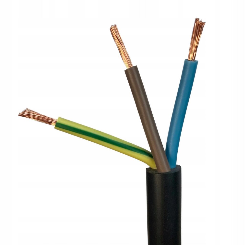 Câble PVC H05VV-F 3×1,5mm² 10m 500V souple, renforcé 100% cuivre