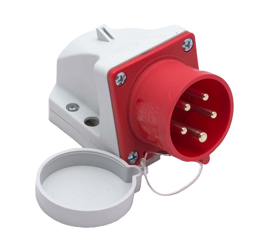 Fiche femelle avec obturateur PCE 16A 5 broches 400V 6h IP44 515-6t
