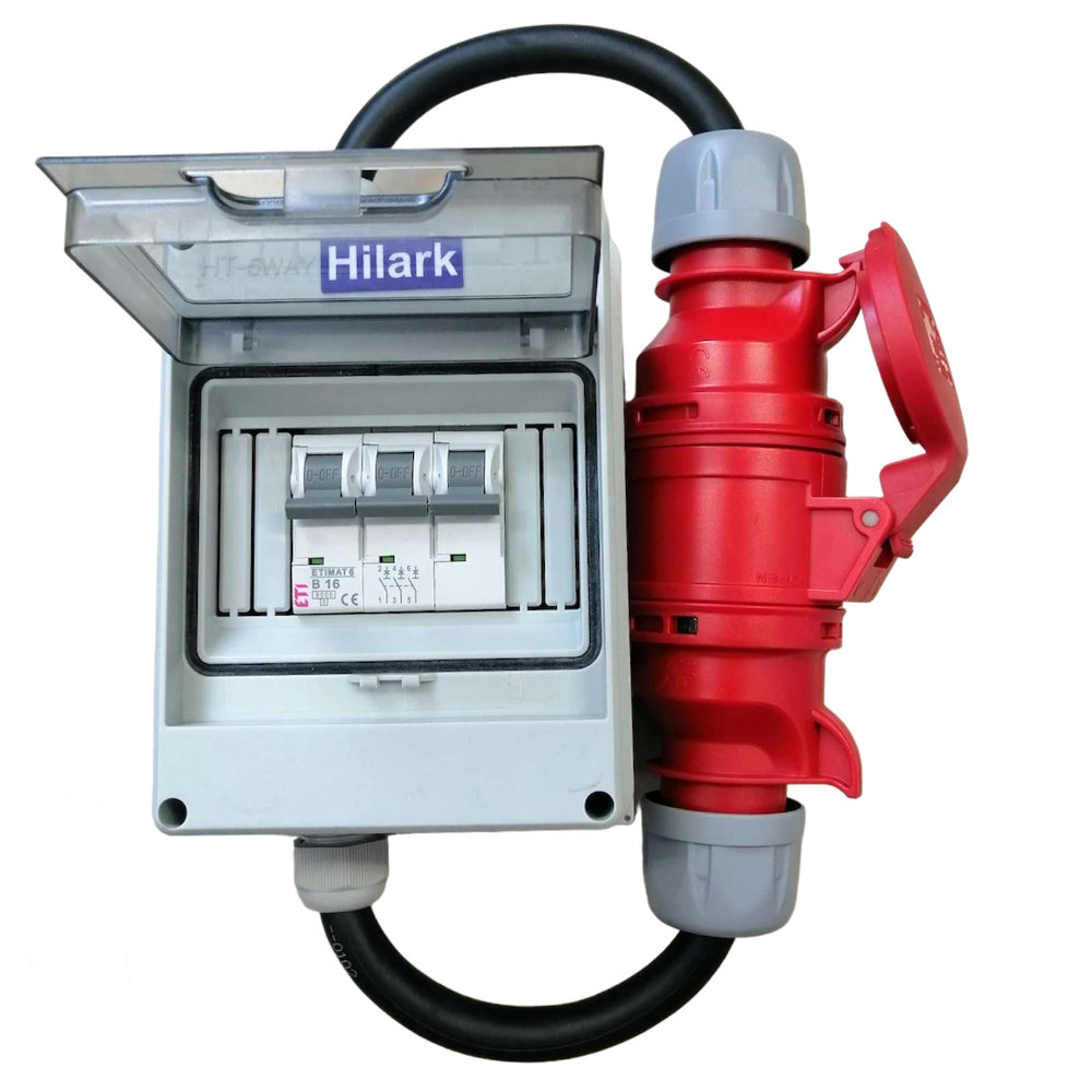 Rallonge triphasée CEE avec protection moteur H07RN-F 5×2,5mm² 1m