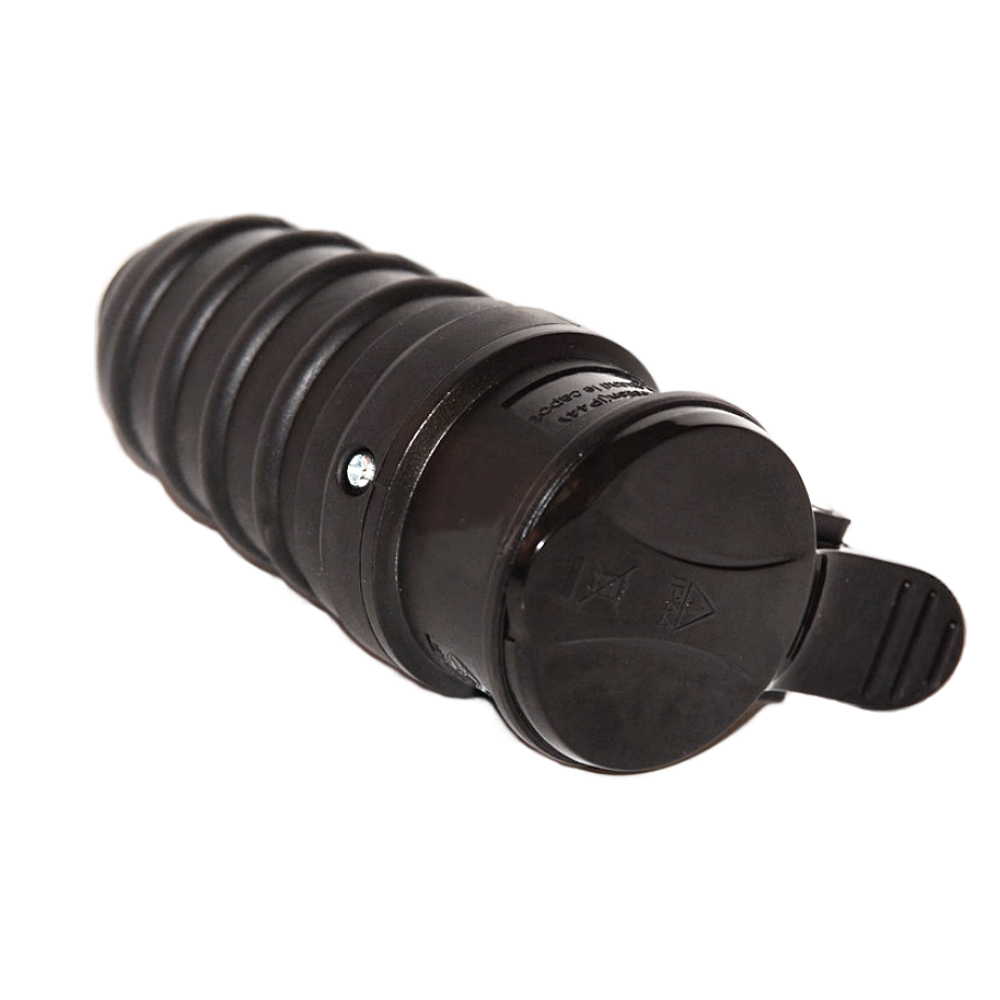 Prise en caoutchouc 16A 230V avec clapet de protection et mise à la terre