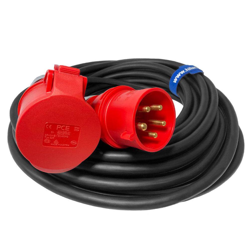 Adaptateur triphasé, fiche CEE 32A vers prise CEE 16A 5m