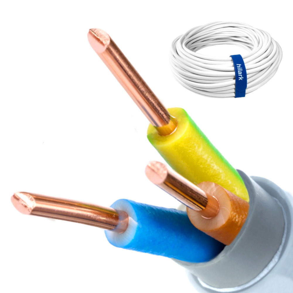 Câble d&rsquo;installation rond 450/750V YDY 3×2,5 1m