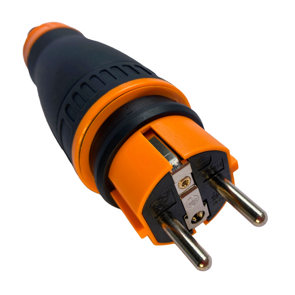 Fiche en caoutchouc 16A, IP44, premium sécurisée