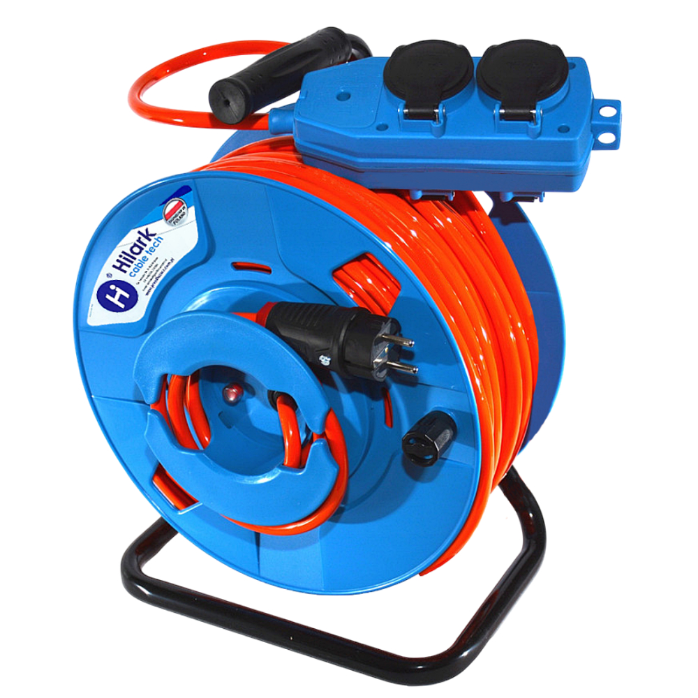 Rallonges sur enrouleur inversé en Polyuréthane (PUR) H07BQ-F avec répartiteur