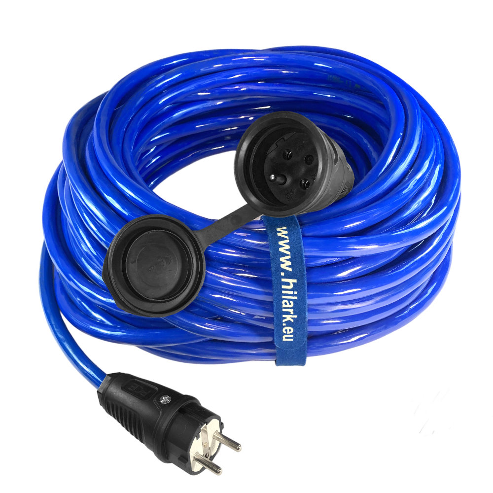 Rallonges en Polyuréthane (PUR) H07BQ-F 2,5 mm² bleues