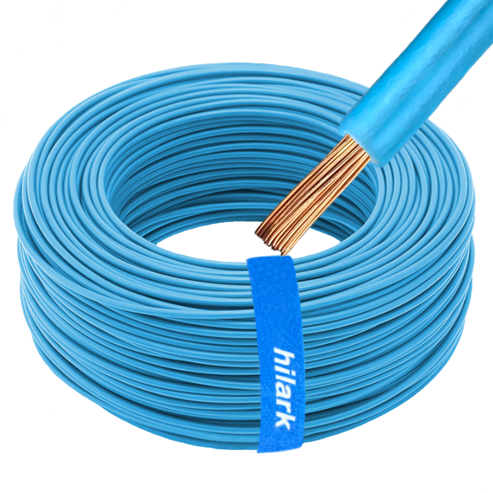 Câble d&rsquo;installation 1x10mm² H07V-K LgY souple classe 5 bleu 1m