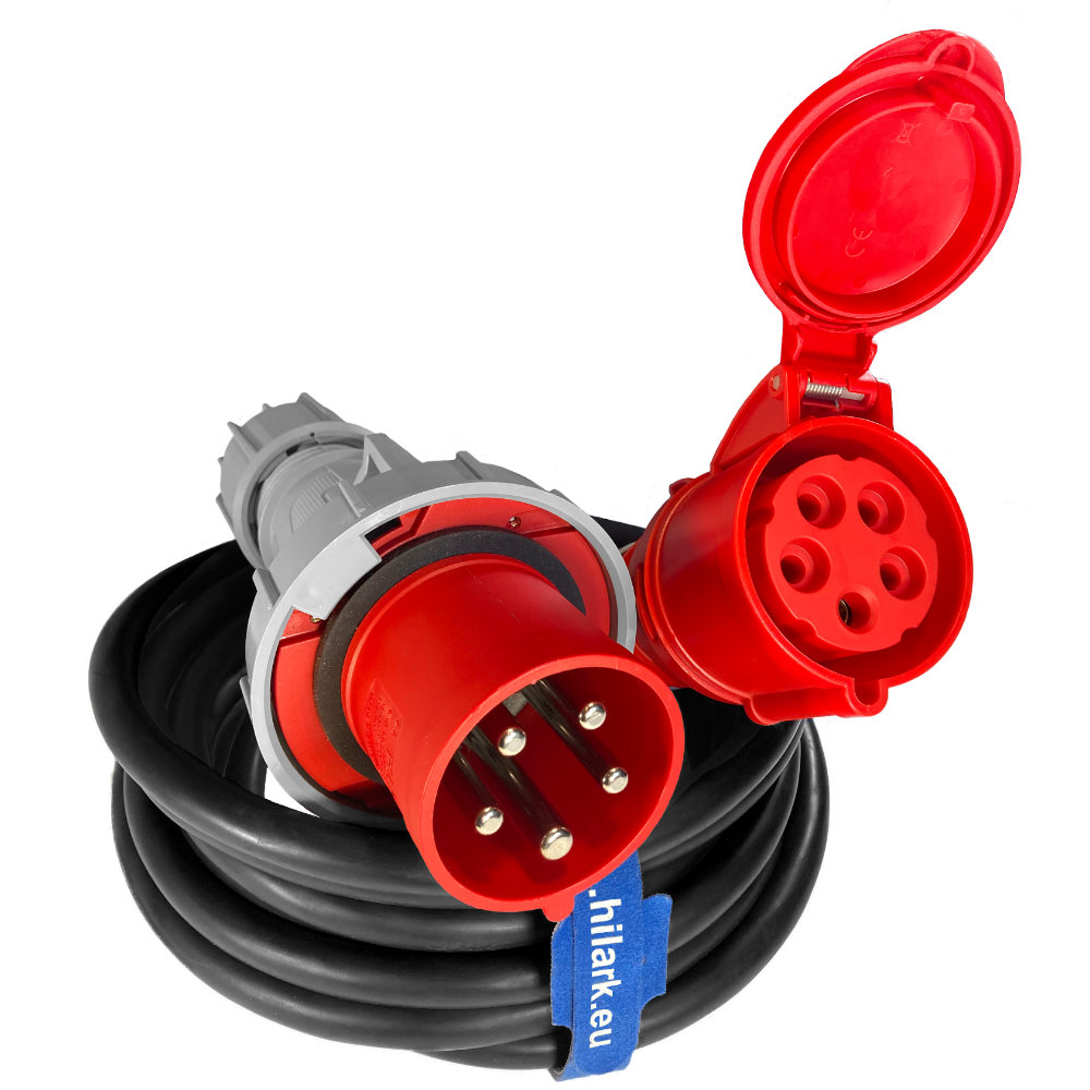 Adaptateur triphasé fiche 63A vers prise 32A 0,5m