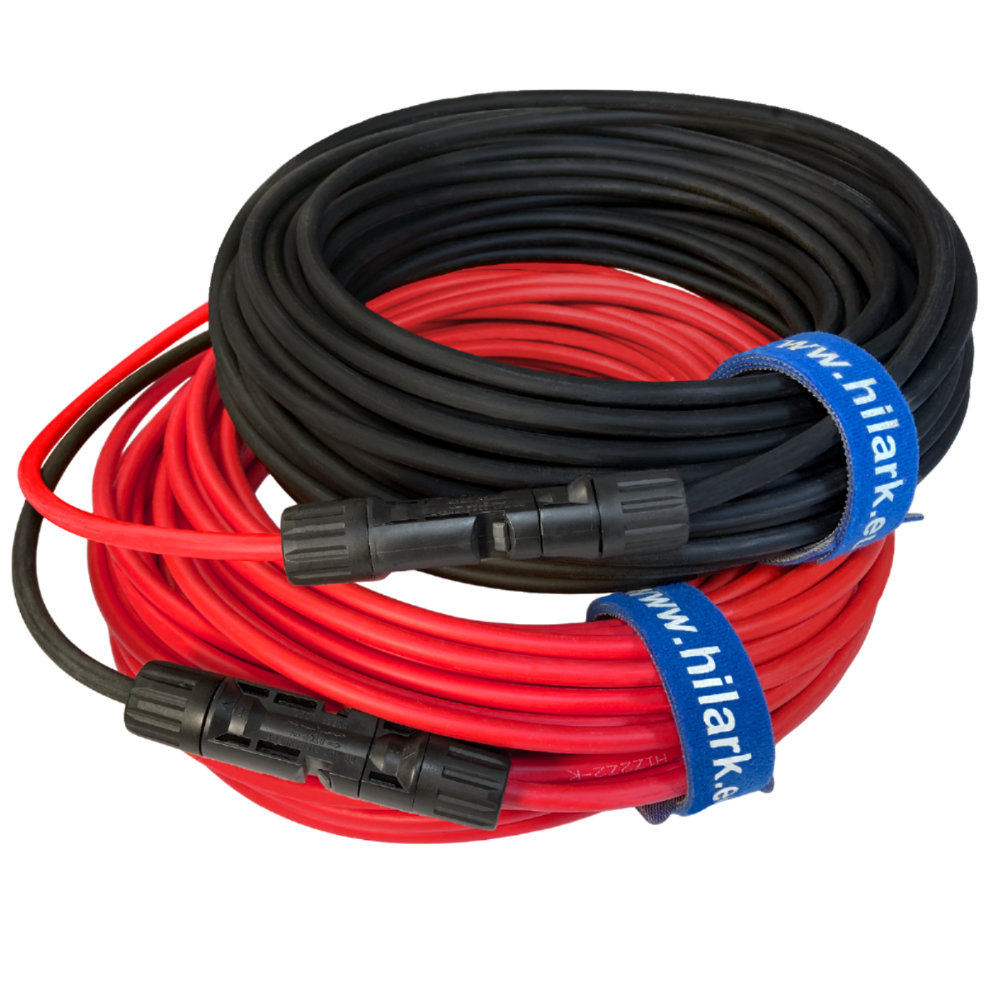 KIT DE RALLONGES SOLAIRES PHOTOVOLTAÏQUES MC4 POUR PANNEAUX 1x6mm 0,5m