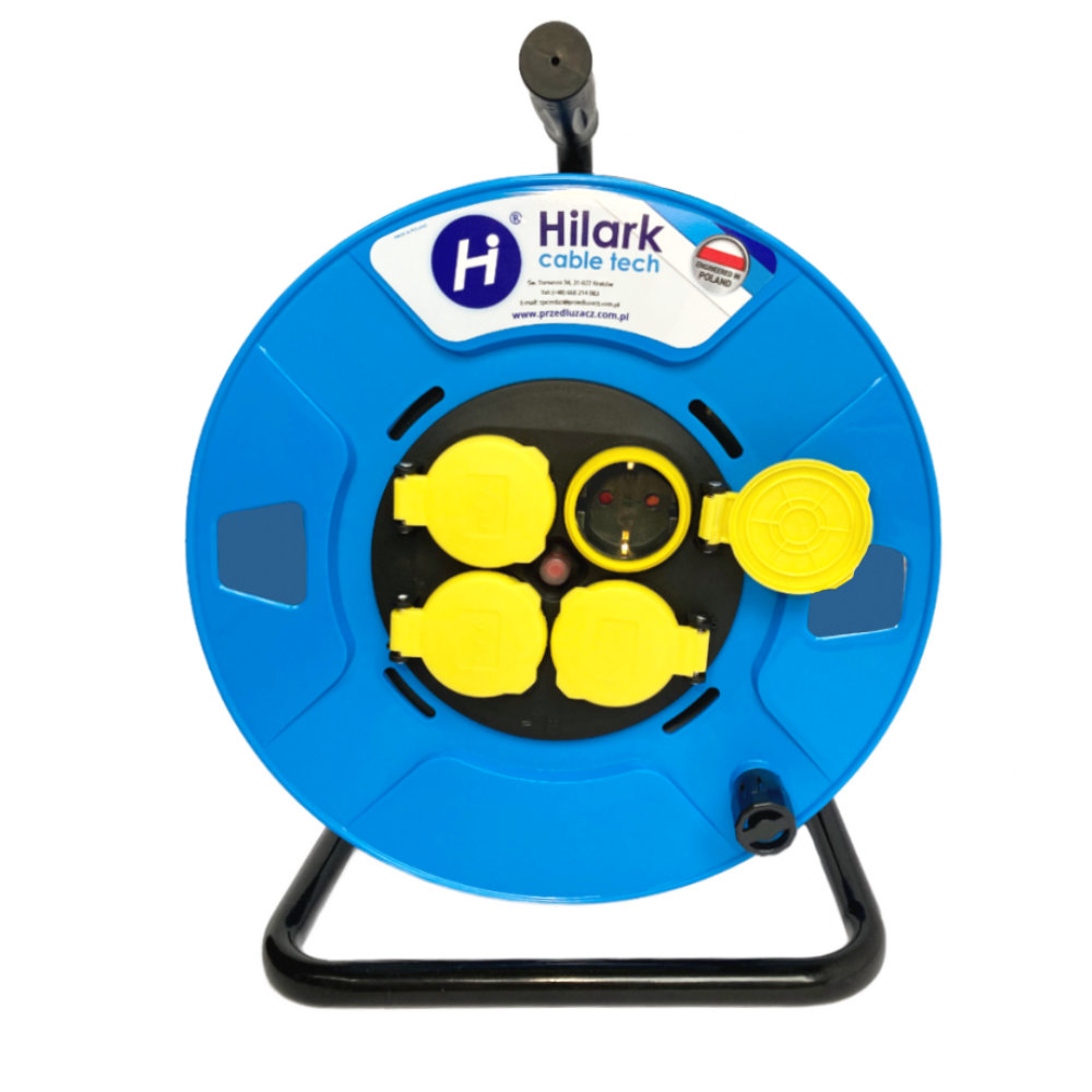 Enrouleur vide pour rallonge 75m Schuko