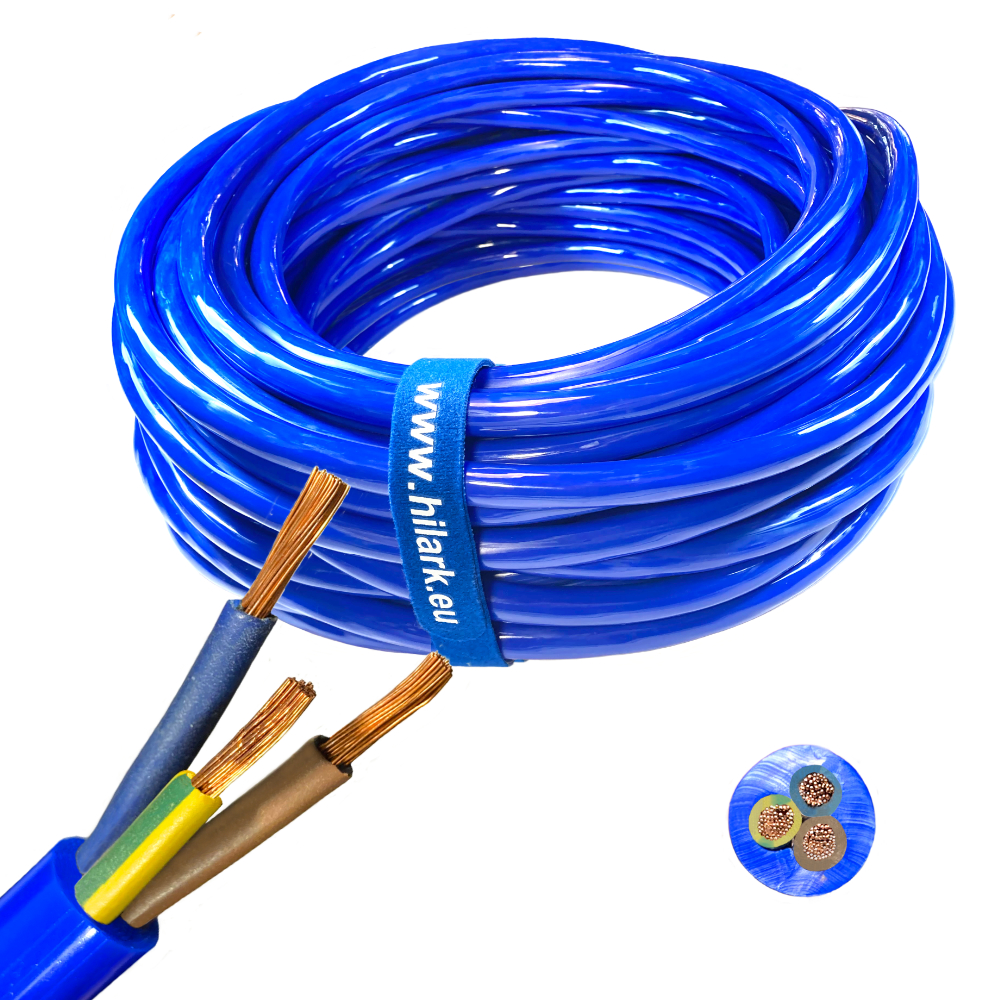Câble en Polyuréthane (PUR) H07BQ-F 3x2,5 bleu