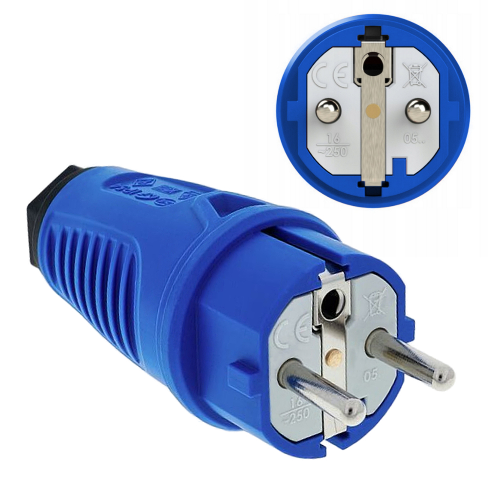 Fiche PCE 0521-S en caoutchouc bleue