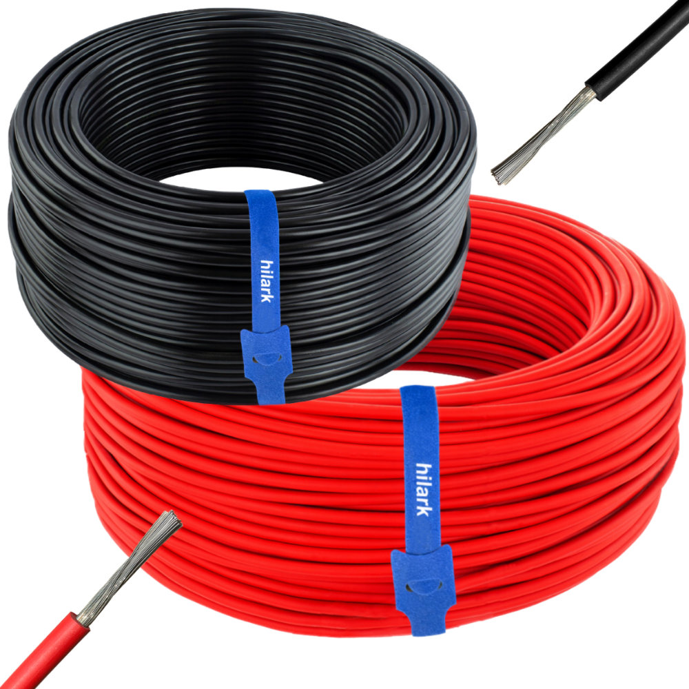Câbles solaires 1x6mm² kit noir+rouge