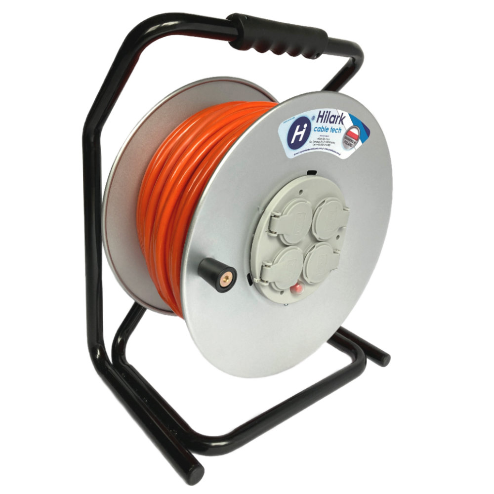 Rallonges H07BQ-F orange 3g2,5mm² enrouleur à cadre métallique grand