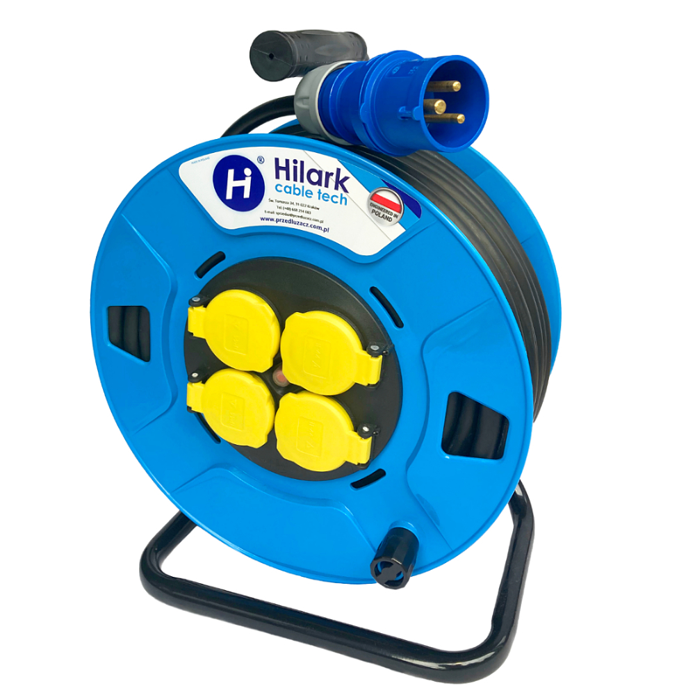 Rallonge en PVC CEE H05VV-F 3×2,5 mm² sur enrouleur 15m