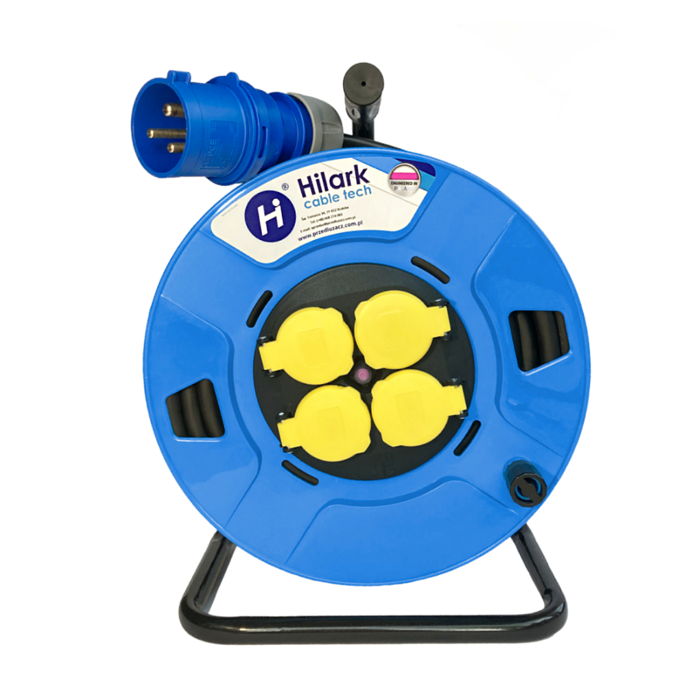 Rallonge en PVC CEE H05VV-F 3×1,5 mm² sur enrouleur 1m