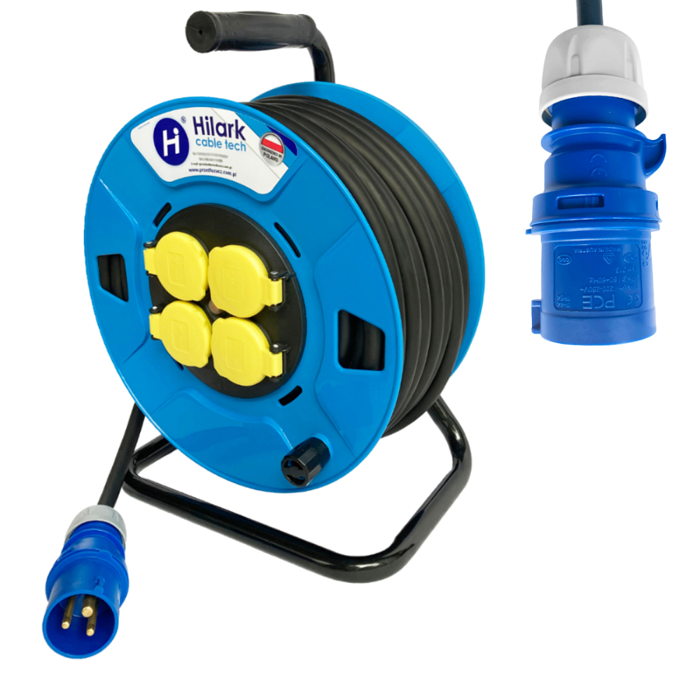 Rallonge pour camping-car CEE H05RR-F 3g2,5 sur enrouleur