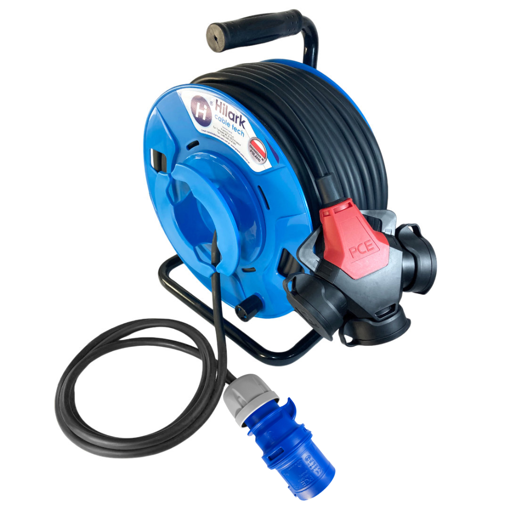 Adaptateur triphasé, fiche 32A 5 broches vers prise 63A 4 broches IP67 0,25m