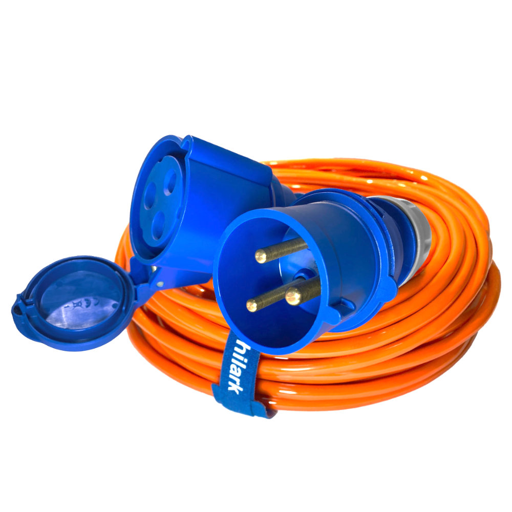 Rallonge CEE en Polyuréthane (PUR) H07BQ-F 3x2,5 Orange haute visibilité