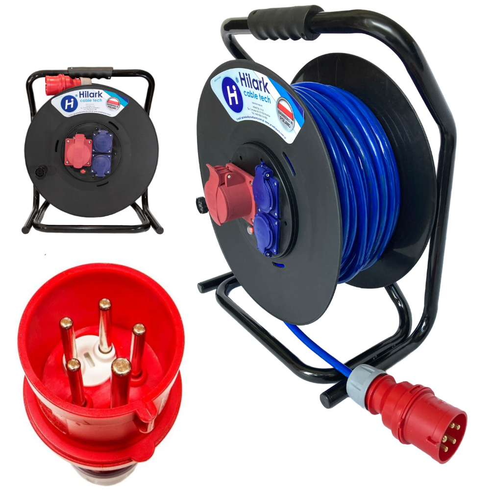 Rallonge triphasée CEE H07BQ-F 5×2,5 mm croisement de phases 1m