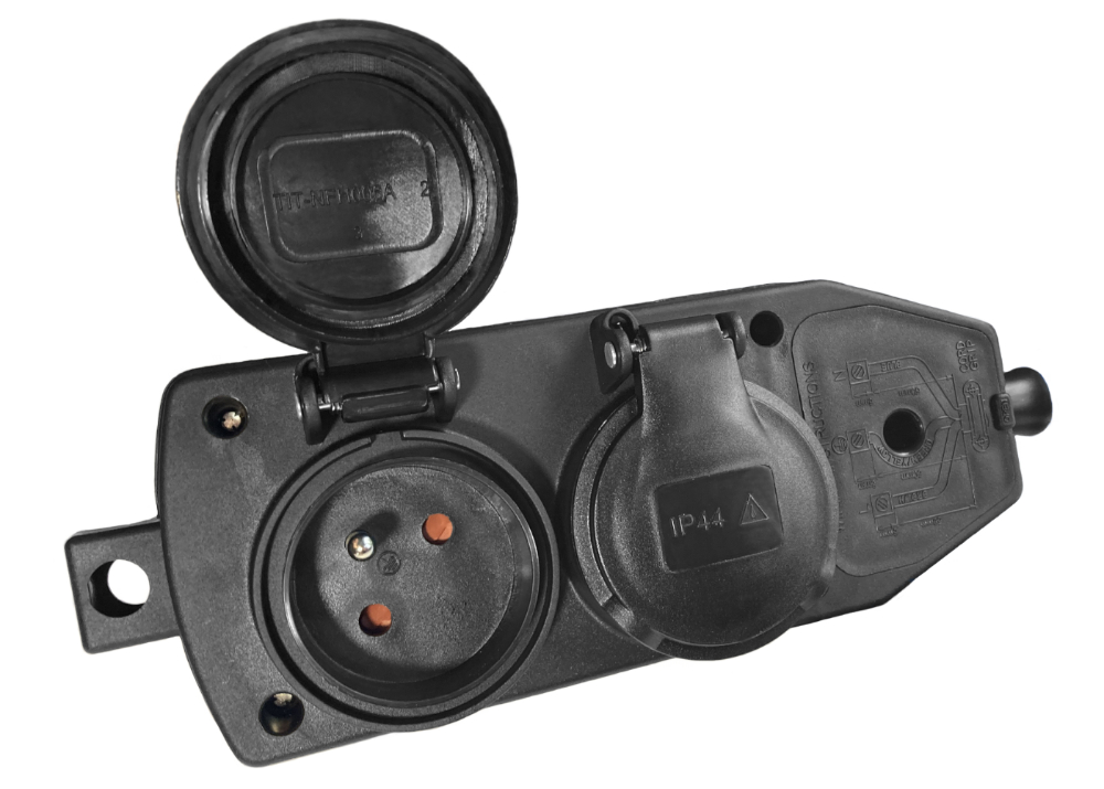 Répartiteur de jardin 4 prises à montage fixe 16A 230V IP44