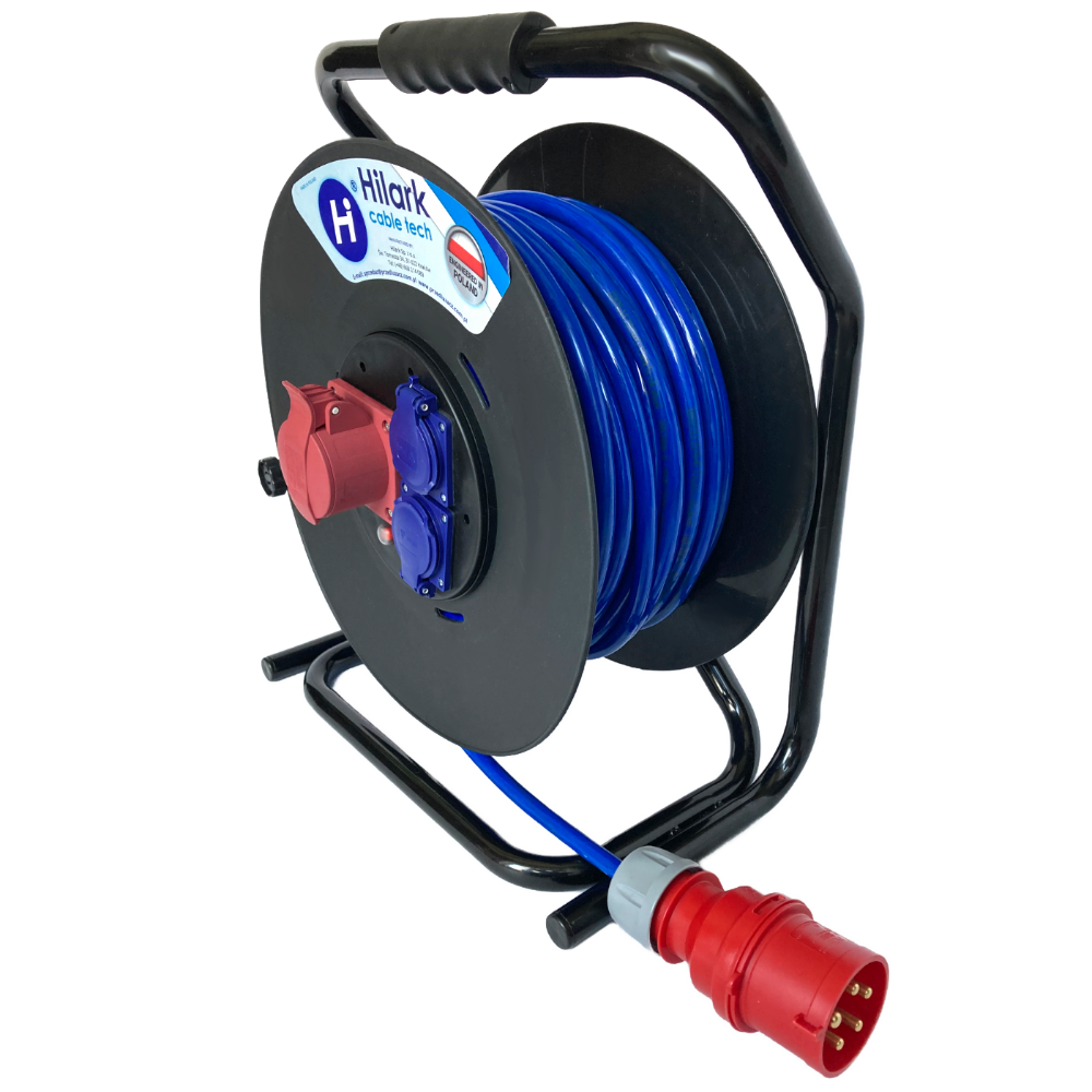 Rallonges triphasées CEE sur enrouleur 16A H07BQ-F 5x2,5