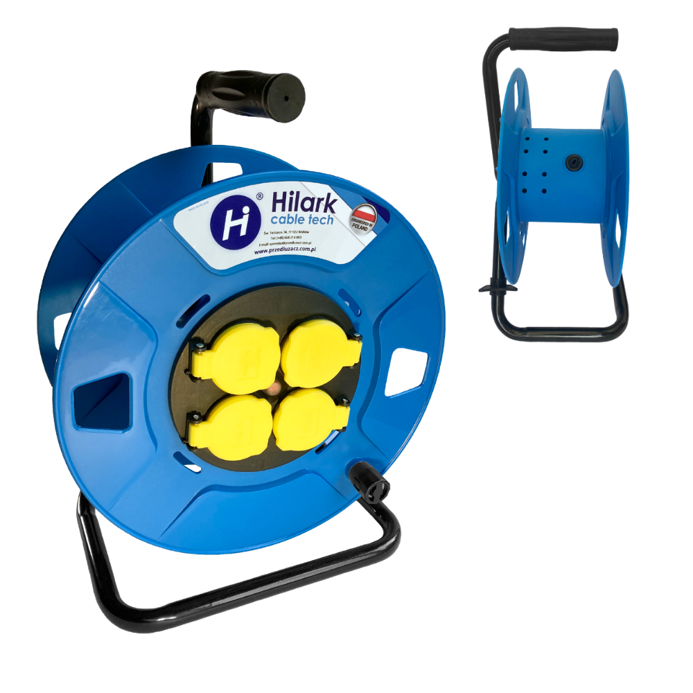 Enrouleur vide pour rallonge 75m Schuko