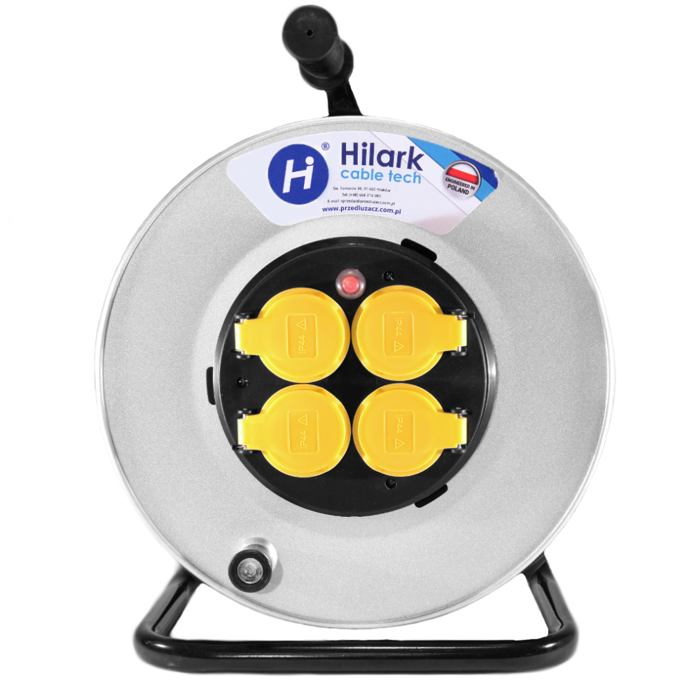 Enrouleur à cadre métallique vide pour rallonge électrique - 50M