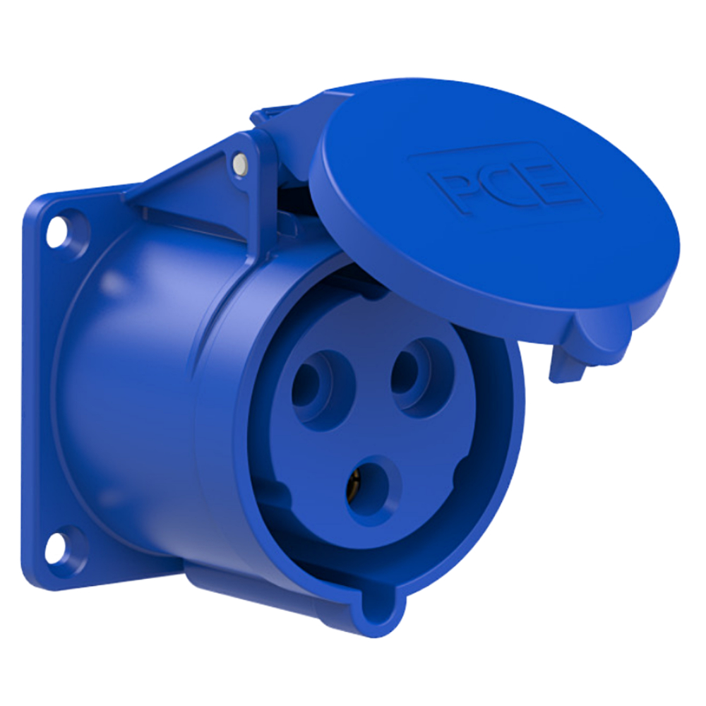 Prise encastrée CEE PCE 32A 3 broches 6h IP44 323-6 droite