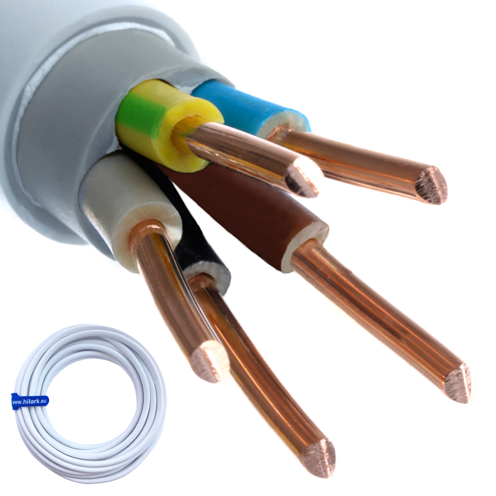 Câble d&rsquo;installation rond YDY 5x6mm² 1m