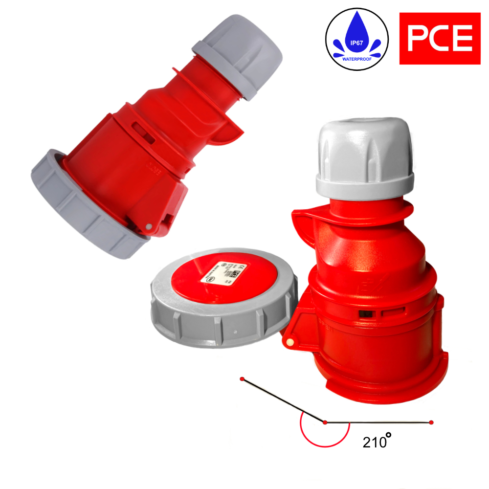 Prise industrielle mobile 32A 4P 400V 6h IP67 PCE 2242-6