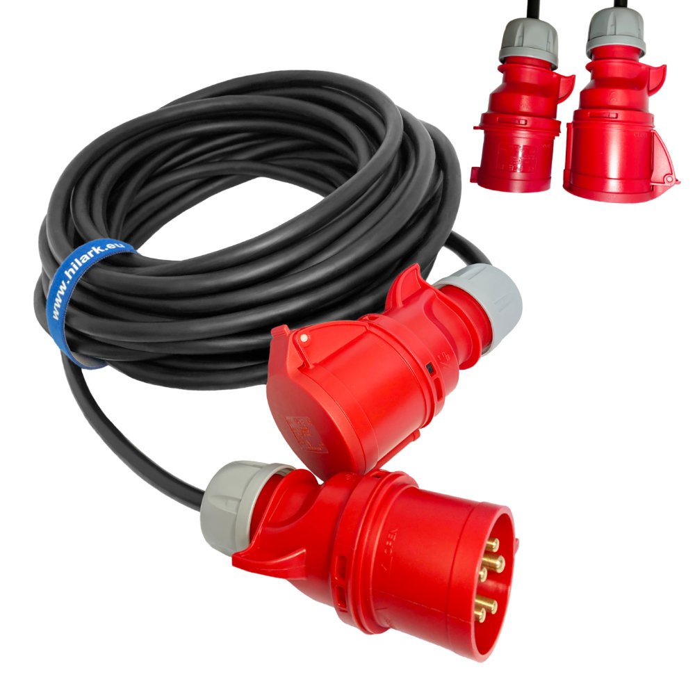 Prolongateur de force en caoutchouc H07RN-F 5x4mm² 1m 32A