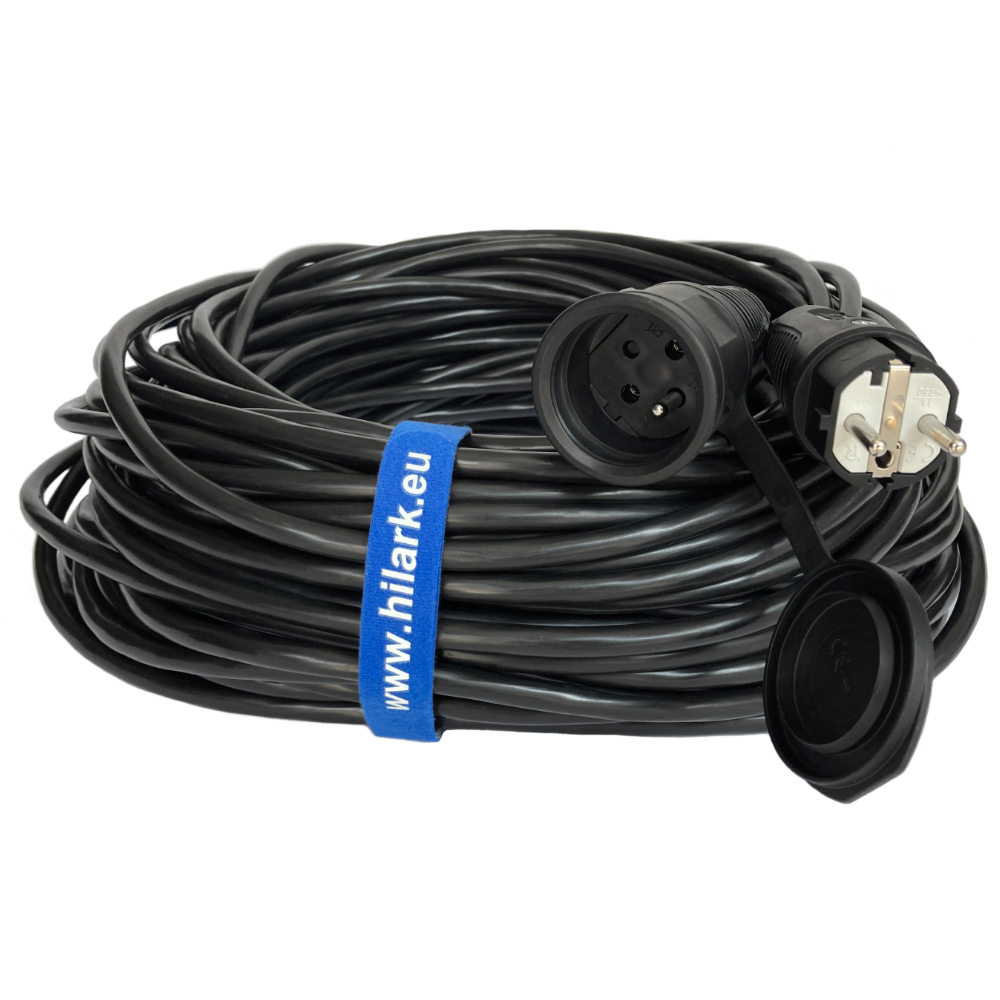 Rallonge renforcée H05VV-F 3G2,5 1m fiche prise