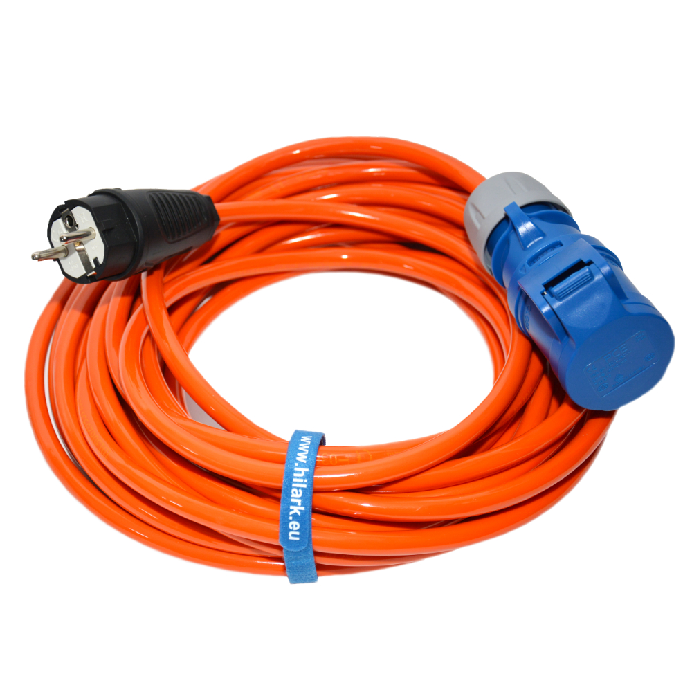 Adaptateur rallonge camping-car H07BQ-F ORANGE prise CEE