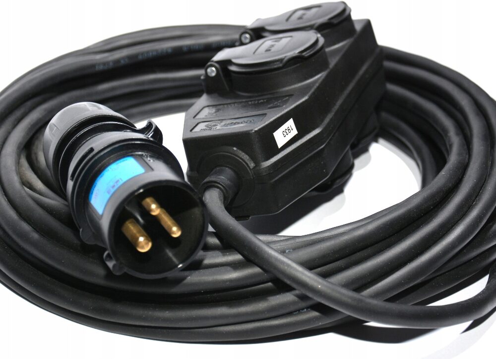 Adaptateur de Rallonge pour Camping-car Camping 1m H07RN-F 3×2,5 Répartiteur