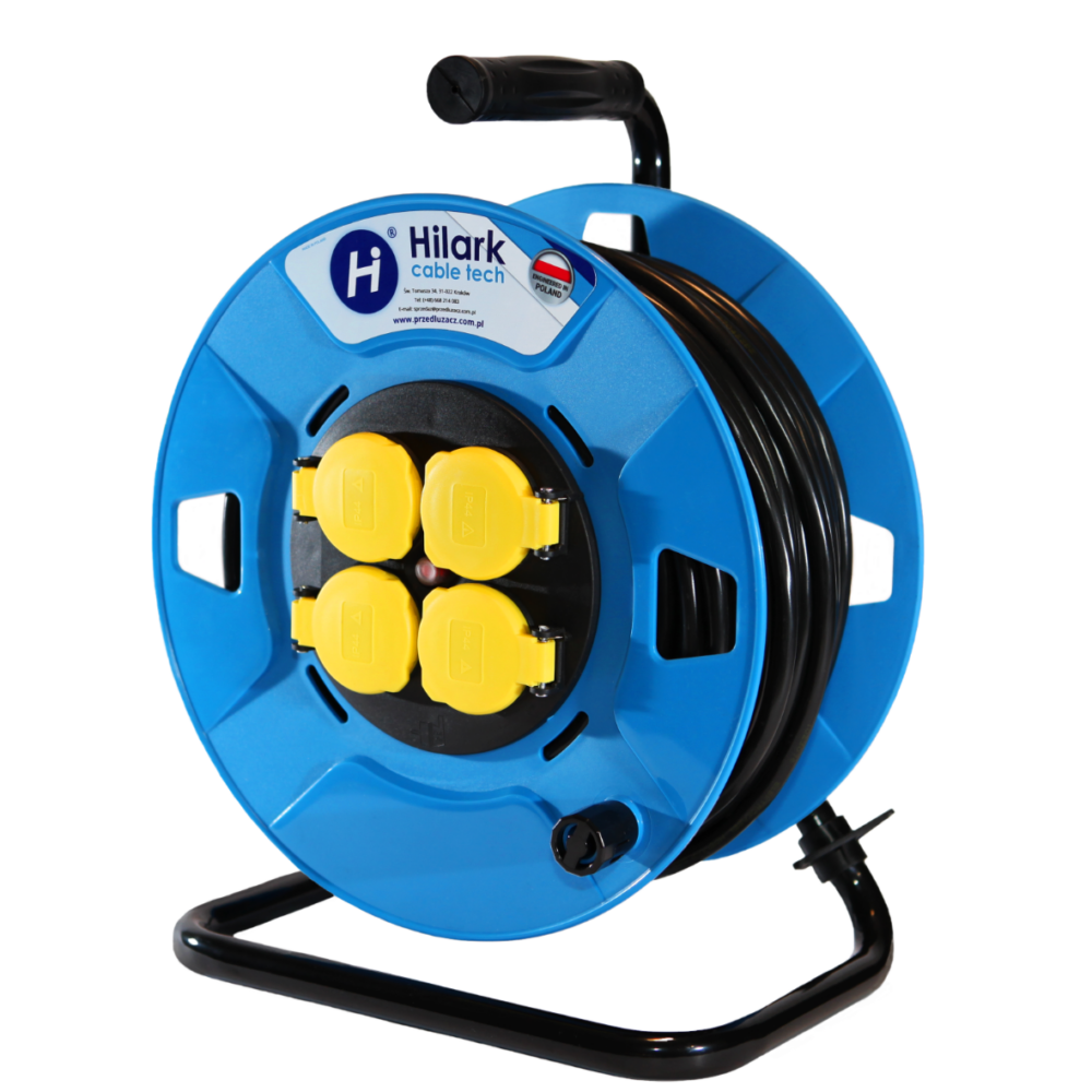 Rallonge renforcée de jardin H05VV-F 3G2,5mm² sur enrouleur 1m