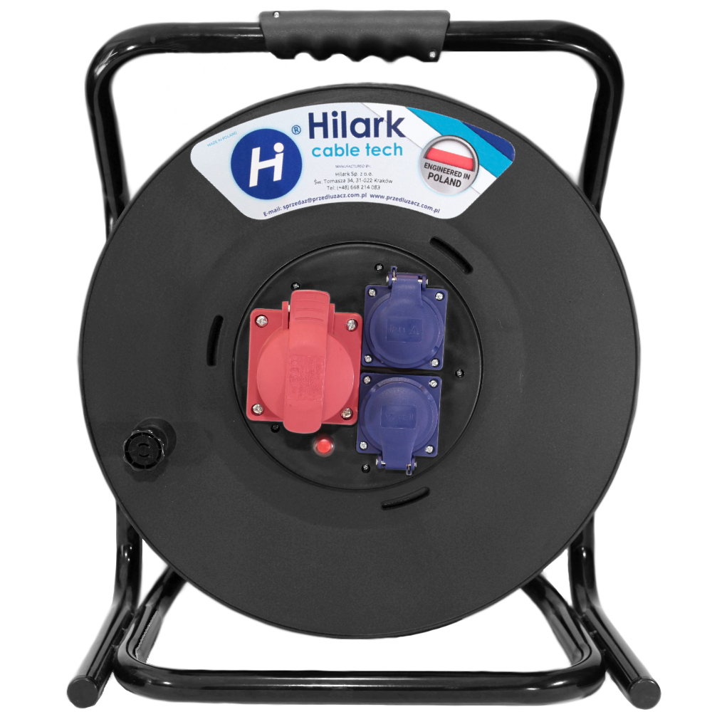 Enrouleur vide triphasé CEE 16A pour rallonge, répartiteur 50M